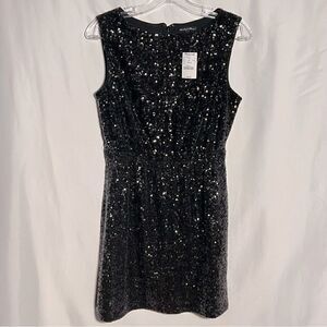 Madewell Broadway & Broome Lightbox Black Sequin Mini Sleeveless Dress 0
